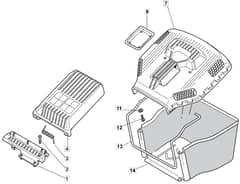 M63 PD - 2007 - 292552143/MO7 - Mountfield Rotary Mower Grass Bag Diagram