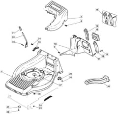 M63 PD ES - 2008 - 292552543/UM8 - Mountfield Rotary Mower Deck Diagram