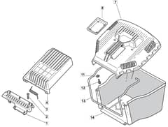 M63 PD ES - 2008 - 292552543/UM8 - Mountfield Rotary Mower Grass Bag Diagram