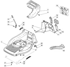 M64 PD - 2008-2010 - 292552143/UM8 - Mountfield Rotary Mower Deck Diagram
