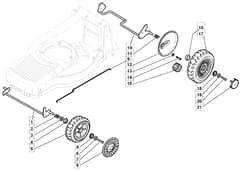 M64 PD ES - 2010 - 292552543/UM9 - Mountfield Rotary Mower Wheels Diagram