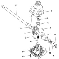 McCulloch M65B56S DK - 96121000100 - 2008-06 - Gear Case Parts Diagram