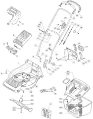 M6 PD ES - 2005 - 12-9698-80 - Mountfield Rotary Mower Main Assembly Diagram