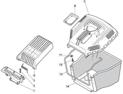 M6 PD/H - 2006 - 292552033/MO6 - Mountfield Rotary Mower Grass Bag Diagram