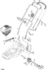 M6 SP COMBI - 2002 - 12-9604-77 - Mountfield Rotary Mower Handle Diagram