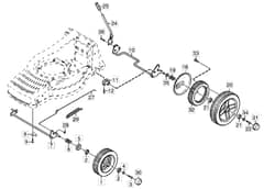 M6 SP TRI-CUT - 2003 - 12-9604-78 - Mountfield Rotary Mower Wheels Diagram