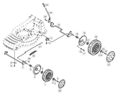 M6 SP TRI-CUT - 2004 - 12-9686-79 - Mountfield Rotary Mower Wheels Diagram