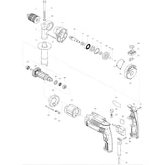 Makita M8101 - Hammer Drill - Power Tool Diagram