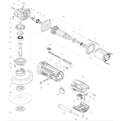 Makita M9502R - Angle Grinder - Power Tool Diagram