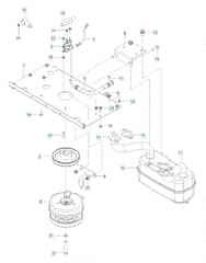 Husqvarna M-Zt61 - Engine Mounting With Guards & Muffler