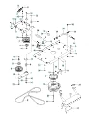 Husqvarna M-Zt61 Bf - Engine Mounting With Guards & Muffler