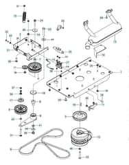 Husqvarna M-Zt 52 - Engine Mounting With Guards & Muffler