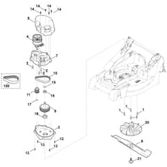 Viking MA443.1 C - Engine - Blade - Parts Diagram