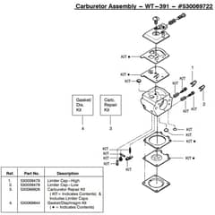 McCulloch MAC CAT 436 - 2008-05 - Carburettor Parts Diagram