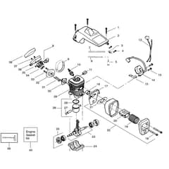 McCulloch MAC CAT 436 - 2008-05 - Engine (1) Parts Diagram