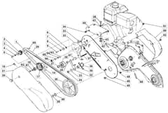 MANOR 103 B - 2010 - 210310023/M10 - Mountfield Tiller Belt Diagram