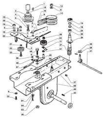 MANOR 500 RG - 2008-2010 - 215010043/MO8 - Mountfield Tiller Transmission Diagram
