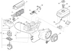 MANOR 75-G - 2008-2010 - 217500043/MO8 - Mountfield Tiller Engine 182cc Diagram