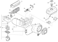 MANOR 75-G - 2009-2010 - 217500043/MO9 - Mountfield Tiller Engine 182cc Diagram