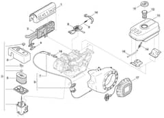 MANOR 75 R G - 2010 - 217510043/M10 - Mountfield Tiller Engine 182cc Diagram