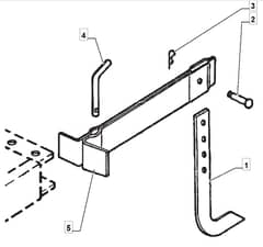 MANOR 75 RB - 2008-2010 - 217510023/MO8 - Mountfield Tiller Bracket Diagram