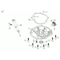 MAX 53 TK ALUMINIUM PRO (K805) EURO 5 - Oleo-Mac Rotary Mower Crankcase cover Diagram