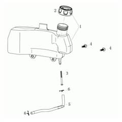 MAX 53 TK ALUMINIUM PRO (K805) EURO 5 - Oleo-Mac Rotary Mower Tank Diagram