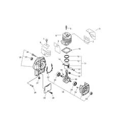 Cylinder, Crankcase, Piston