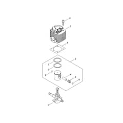 Cylinder, Piston, Crankshaft