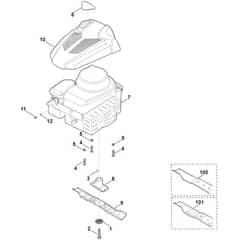 Viking MB248.0 - Engine - Blade - Parts Diagram