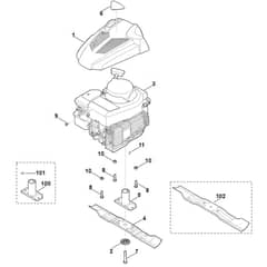 Viking MB248.1 - Engine - Blade - Parts Diagram