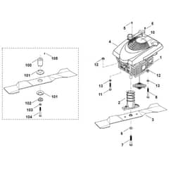 Viking MB3 R - Engine - Blade - Parts Diagram