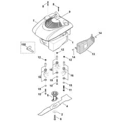 Viking MB3 RC - Engine - Blade - Parts Diagram