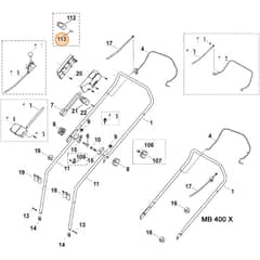 Viking MB400 M - Handle - Parts Diagram