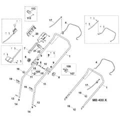 Viking MB400 X - Handle - Parts Diagram