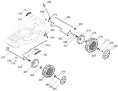 MB430 B - 2005 - 12-1581-89 - Mountfield Rotary Mower Wheels Diagram