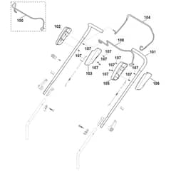 Viking MB443.1 T - Handle 1 - Parts Diagram