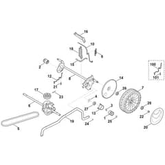 Viking MB443.1 T - Rear Axle - Height Adjustment - Parts Diagram