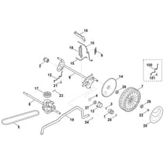 Viking MB448.1 T - Rear Axle - Height Adjustment - Parts Diagram