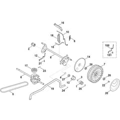Viking MB448.1 TC - Rear Axle - Height Adjustment - Parts Diagram