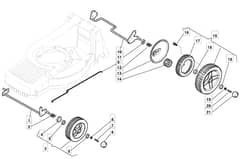 MB482 SB - 2005-2007 - 12-5686-92 - Mountfield Rotary Mower Wheels Diagram