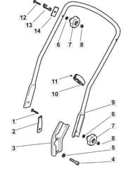 MB482 SH - 2005-2007 - 12-5604-92 - Mountfield Rotary Mower Lower Handle Diagram