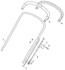 MB482 SH - 2005-2007 - 12-5604-92 - Mountfield Rotary Mower Upper Handle Diagram