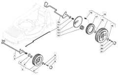 MB482 SH - 2005-2007 - 12-5604-92 - Mountfield Rotary Mower Wheels Diagram