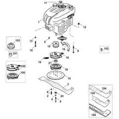 Viking MB505 C - Engine - Blade - Parts Diagram