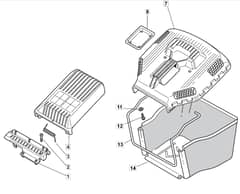 MB532 SB - 2005 - 292552023/TEL - Mountfield Rotary Mower Grass Bag Diagram