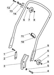 MB532 SB - 2005 - 292552023/TEL - Mountfield Rotary Mower Lower Handle Diagram
