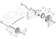 MB532 SB - 2005 - 292552023/TEL - Mountfield Rotary Mower Wheels Diagram