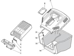 MB532 SHV - 2005-2006 - 12-9604-90 - Mountfield Rotary Mower Grass Bag Diagram
