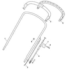 MB532 SHV - 2005-2006 - 12-9604-90 - Mountfield Rotary Mower Upper Handle Diagram